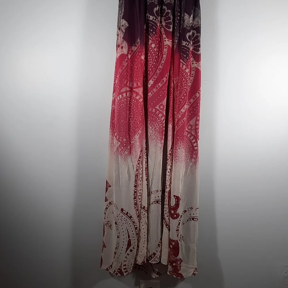 NWT BCBGENERATION CFT Puple/pink/cream / burgundy maxi dress SZ M - Picture 9 of 11